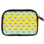 English Breakfast Yellow Pattern Mint Ombre Digital Camera Leather Case Back