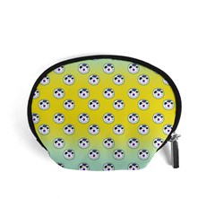 English Breakfast Yellow Pattern Mint Ombre Accessory Pouch (small) by snowwhitegirl