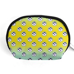 English Breakfast Yellow Pattern Mint Ombre Accessory Pouch (medium) by snowwhitegirl