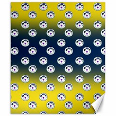 English Breakfast Yellow Pattern Blue Ombre Canvas 20  X 24  by snowwhitegirl