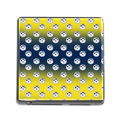 English Breakfast Yellow Pattern Blue Ombre Memory Card Reader (square 5 Slot) by snowwhitegirl