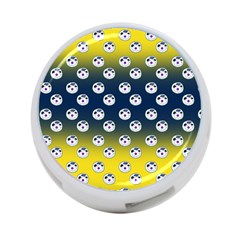 English Breakfast Yellow Pattern Blue Ombre 4-port Usb Hub (two Sides) by snowwhitegirl