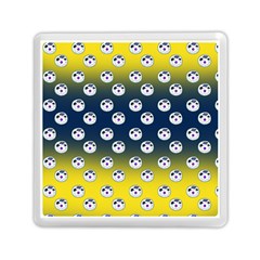 English Breakfast Yellow Pattern Blue Ombre Memory Card Reader (square) by snowwhitegirl