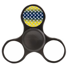 English Breakfast Yellow Pattern Blue Ombre Finger Spinner by snowwhitegirl