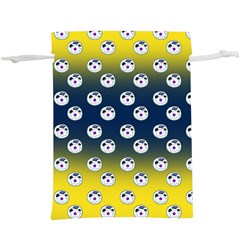 English Breakfast Yellow Pattern Blue Ombre  Lightweight Drawstring Pouch (xl)