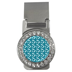 Fish Teal Blue Pattern Money Clips (cz)  by snowwhitegirl