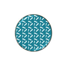 Fish Teal Blue Pattern Hat Clip Ball Marker (4 Pack) by snowwhitegirl