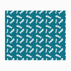 Fish Teal Blue Pattern Small Glasses Cloth by snowwhitegirl