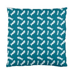 Fish Teal Blue Pattern Standard Cushion Case (one Side) by snowwhitegirl