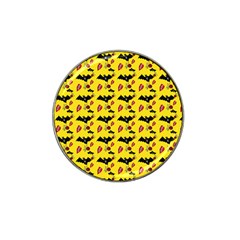 Bat Rose Lips Yellow Pattern Hat Clip Ball Marker by snowwhitegirl