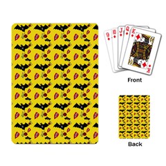 Bat Rose Lips Yellow Pattern Playing Cards Single Design (rectangle)