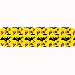 Bat Rose Lips Yellow Pattern Large Bar Mats by snowwhitegirl