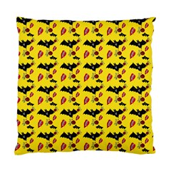 Bat Rose Lips Yellow Pattern Standard Cushion Case (two Sides) by snowwhitegirl