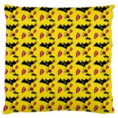 Bat Rose Lips Yellow Pattern Standard Flano Cushion Case (two Sides) by snowwhitegirl