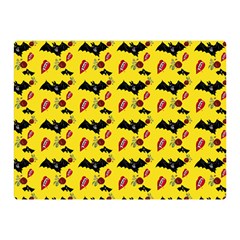 Bat Rose Lips Yellow Pattern Double Sided Flano Blanket (mini)  by snowwhitegirl