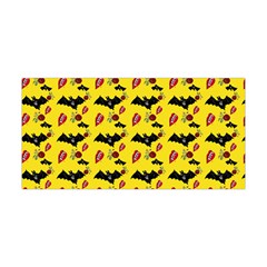 Bat Rose Lips Yellow Pattern Yoga Headband