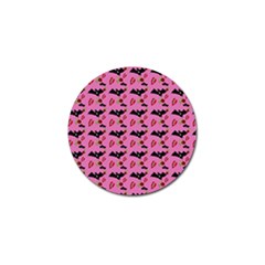 Bat Rose Lips Pink Pattern Golf Ball Marker (10 Pack) by snowwhitegirl