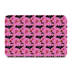 Bat Rose Lips Pink Pattern Plate Mats by snowwhitegirl