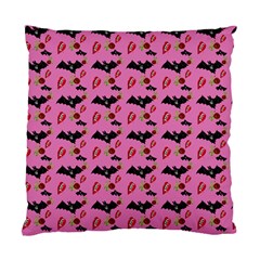 Bat Rose Lips Pink Pattern Standard Cushion Case (two Sides) by snowwhitegirl