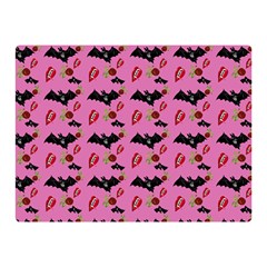 Bat Rose Lips Pink Pattern Double Sided Flano Blanket (mini)  by snowwhitegirl