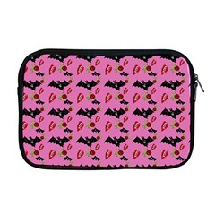 Bat Rose Lips Pink Pattern Apple Macbook Pro 17  Zipper Case by snowwhitegirl