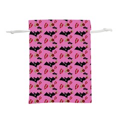 Bat Rose Lips Pink Pattern Lightweight Drawstring Pouch (s)