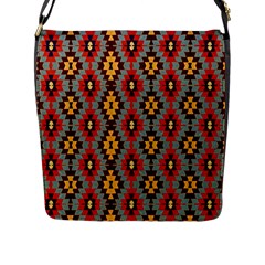 Abstract 18 Flap Closure Messenger Bag (l) by ArtworkByPatrick