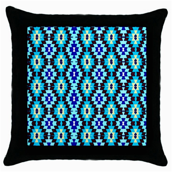 Abstract 18 1 Throw Pillow Case (Black)