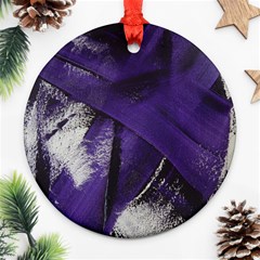 Violet Round Ornament (two Sides)