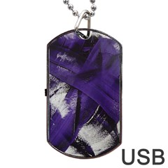 Violet Dog Tag Usb Flash (one Side) by WILLBIRDWELL