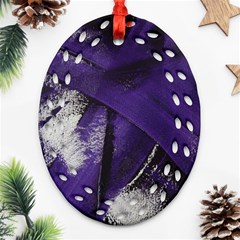 Violet Oval Filigree Ornament (two Sides)