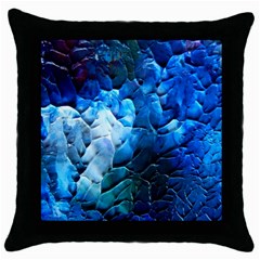 Petals Throw Pillow Case (black) by WILLBIRDWELL