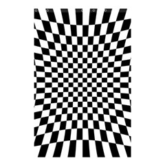 Illusion Checkerboard Black And White Pattern Shower Curtain 48  X 72  (small)  by Vaneshart