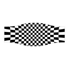 Illusion Checkerboard Black And White Pattern Stretchable Headband