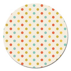 Polka Dots Dot Spots Magnet 5  (round) by Vaneshart