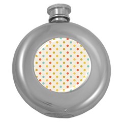 Polka Dots Dot Spots Round Hip Flask (5 Oz) by Vaneshart