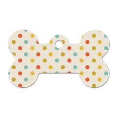 Polka Dots Dot Spots Dog Tag Bone (two Sides) by Vaneshart