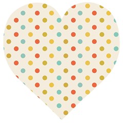 Polka Dots Dot Spots Wooden Puzzle Heart