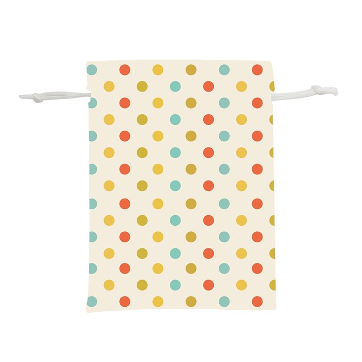 Polka Dots Dot Spots Lightweight Drawstring Pouch (L)