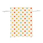 Polka Dots Dot Spots Lightweight Drawstring Pouch (L) Back