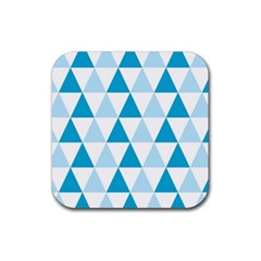 Abstract Modern Background Blue Rubber Coaster (square)  by Vaneshart