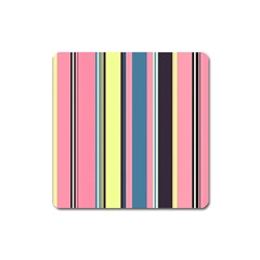 Stripes Colorful Wallpaper Seamless Square Magnet by Vaneshart