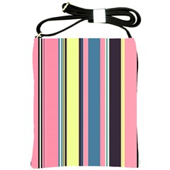 Stripes Colorful Wallpaper Seamless Shoulder Sling Bag by Vaneshart