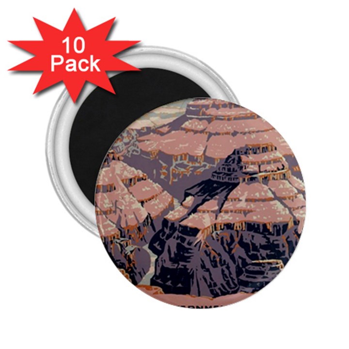 Vintage Travel Poster Grand Canyon 2.25  Magnets (10 pack) 