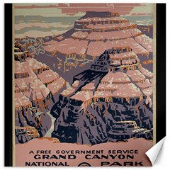 Vintage Travel Poster Grand Canyon Canvas 12  X 12  by Vaneshart