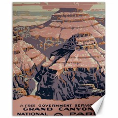 Vintage Travel Poster Grand Canyon Canvas 16  X 20  by Vaneshart