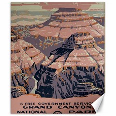 Vintage Travel Poster Grand Canyon Canvas 20  X 24  by Vaneshart