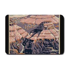 Vintage Travel Poster Grand Canyon Small Doormat  by Vaneshart