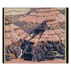 Vintage Travel Poster Grand Canyon Double Sided Flano Blanket (small)  by Vaneshart