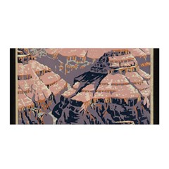 Vintage Travel Poster Grand Canyon Satin Wrap by Vaneshart